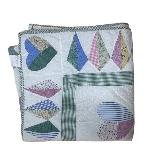 Vtg Zheng Zhang USA Inc Quilt 88”X 88” Multicolor Traditional American Patchwork - Picture 8 of 12